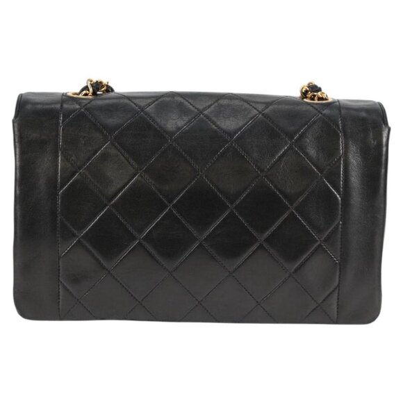 CHANEL Matelasse Chain Shoulder Bag Lamb Skin Black Gold CC Auth kk453A - Picture 3 of 16